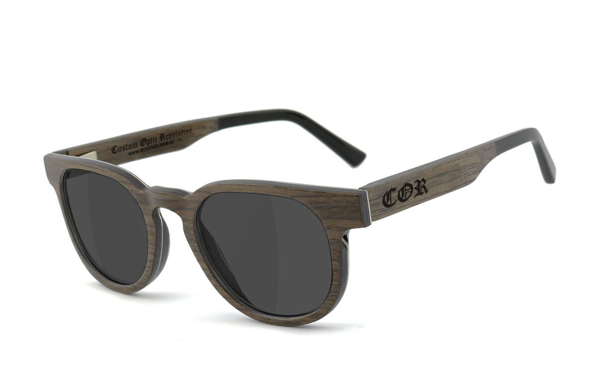COR005 Holz Sonnenbrille - smoke
