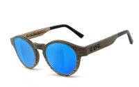 COR009 Holz Sonnenbrille - laser blue