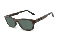 COR010 wood sunglasses - gray-green polarized