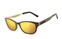 COR011 Holz Sonnenbrille - laser gold