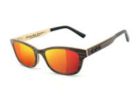 COR011 wood sunglasses - laser red