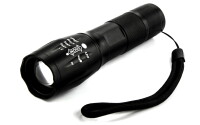 Tactical LED flashlight | aluminum | black